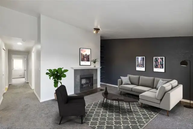 Living Room-Virtually Staged