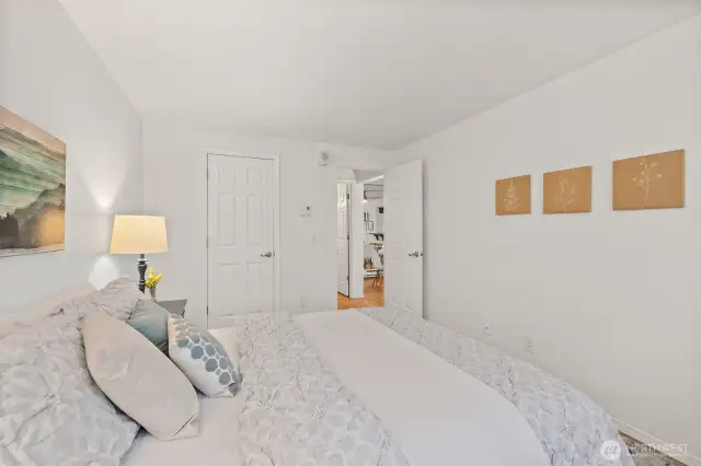 Master bedroom with walk-in closet