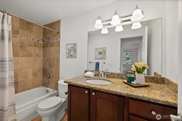 Updated bathroom with newer fixtures
