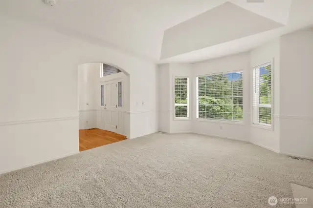Formal Living Room with Bay Window