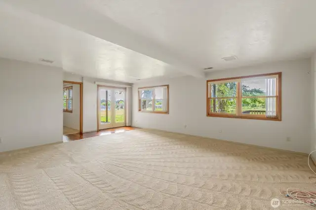 Family room with back patio access