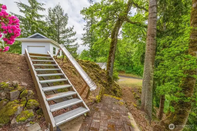 Stairway to a lower area