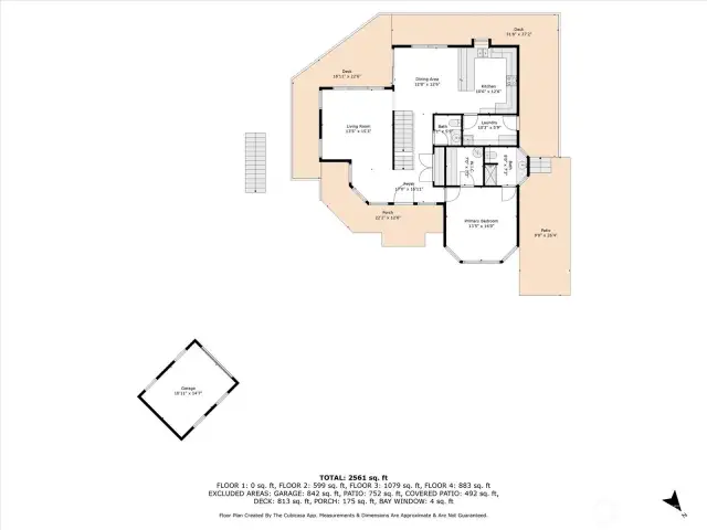 Main level of house