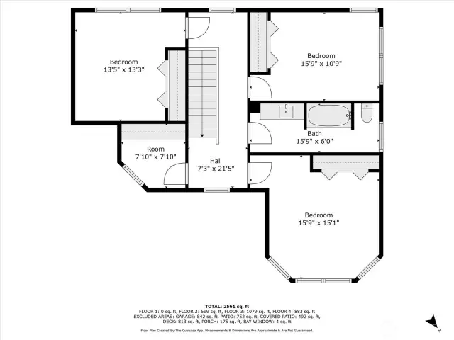 Upper level floorplan
