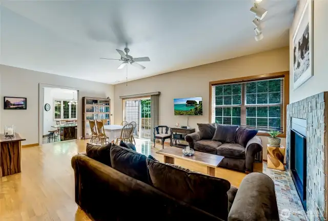 The heart of this home for entertaining, watching the tele or enjoying a nice fire.