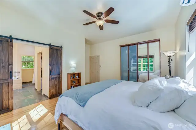 Plenty of natural light during the day.