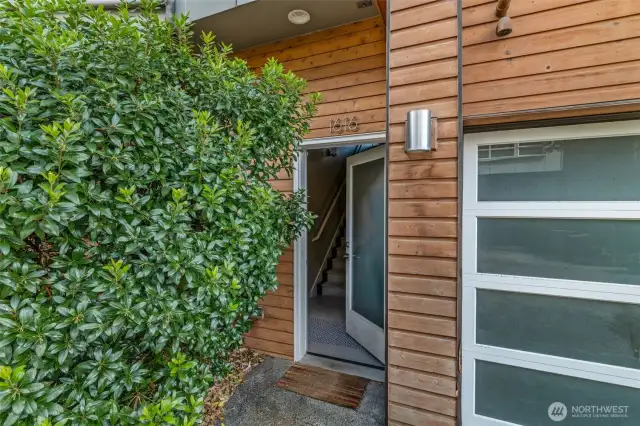 Residential side garage level entry
