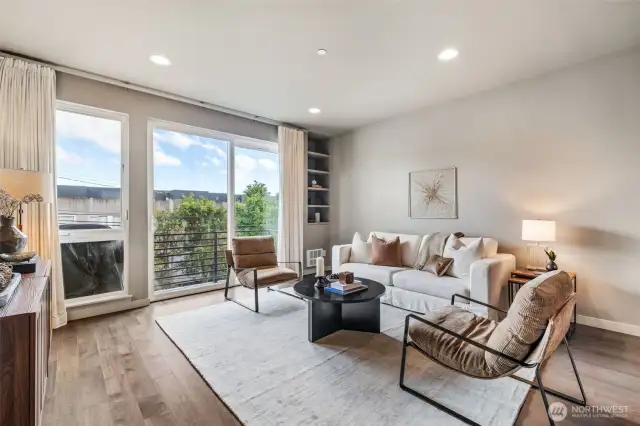 Living area w/ balcony