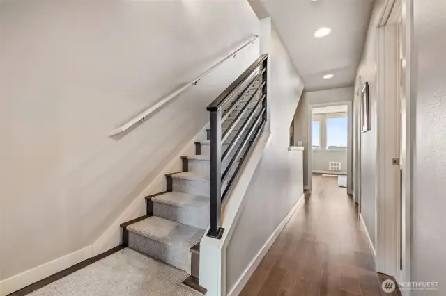 Carpeted stairs for comfort and safety