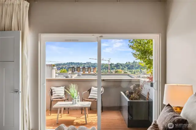 Private deck off primary bedroom