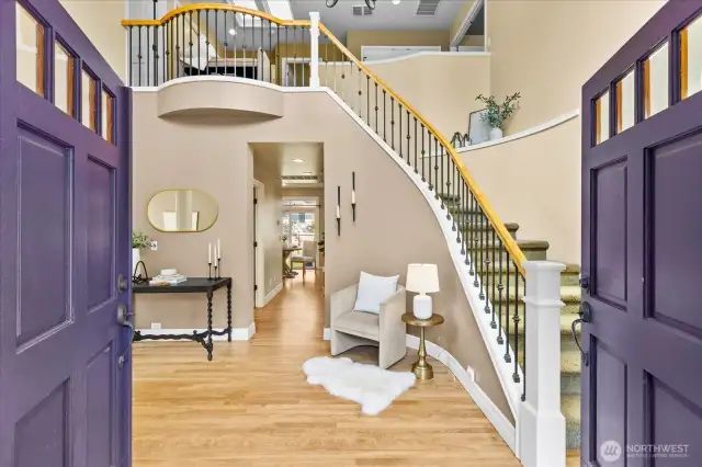 Grand entry with lots of natural light.
