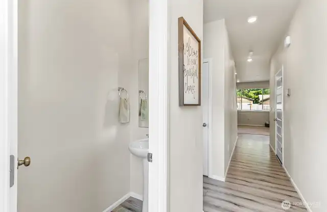 Come on in ..... light and bright and beautiful floors !