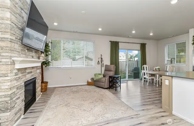 Great room - perfect for entertaining, relaxing - open and bright filled with lots of light