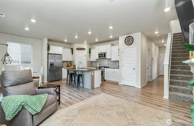 look at this great open floor plan - so perfect for entertaining and knowing what's going on in every area of this great room space.