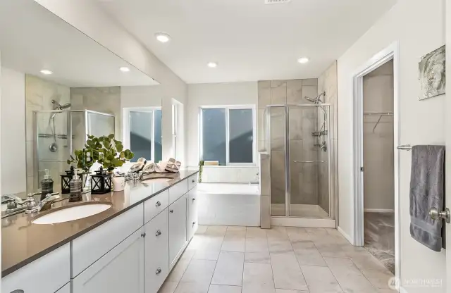 primary bathroom - large vanity with double sinks