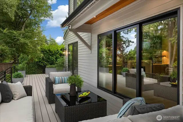 Backyard deck space