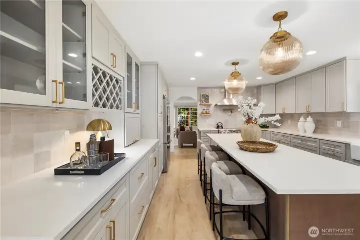 Appliance garage and wine storage