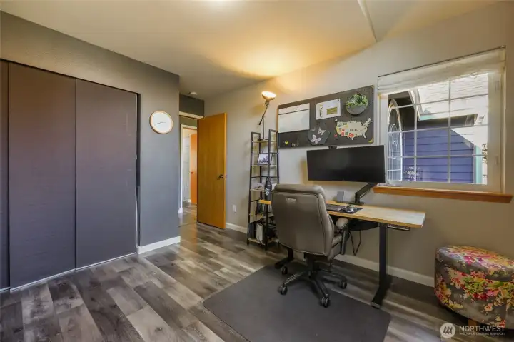 Bedroom #1 being utilized currently as an office.