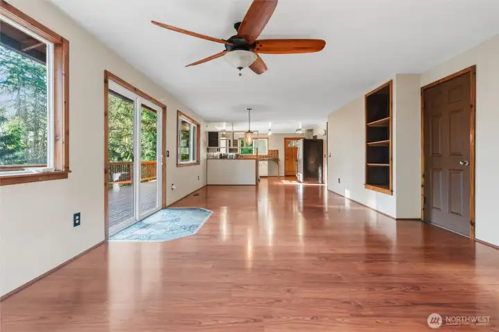 Open Layout Dining & Living Room