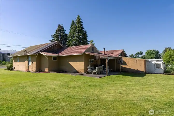 Rear side of home