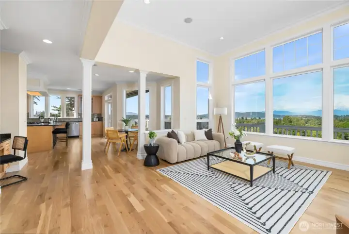 Kitchen opens to the living room for easy entertaining.