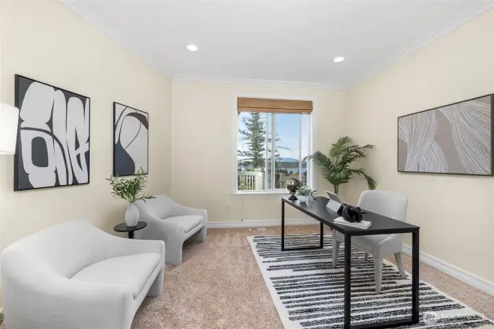 Enjoy the views while working from your den/office space.