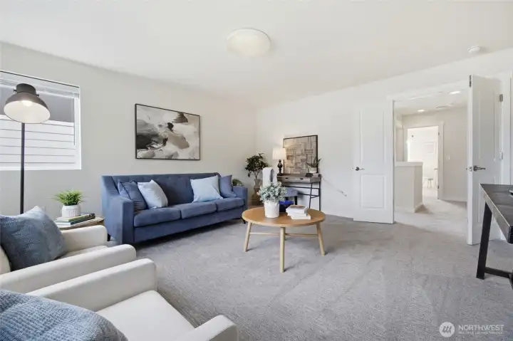 Flexible living space gives everyone room to spread out.