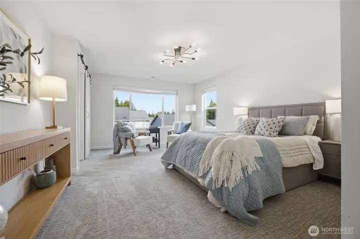 Wake each morning to Cascade Mountain views from your private retreat.