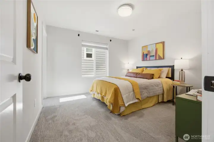 Bright, spacious secondary bedroom with room to grow.