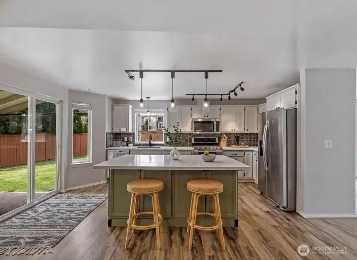 Kitchen-virtually staged