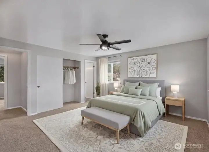 Primary Suite-Virtually Staged