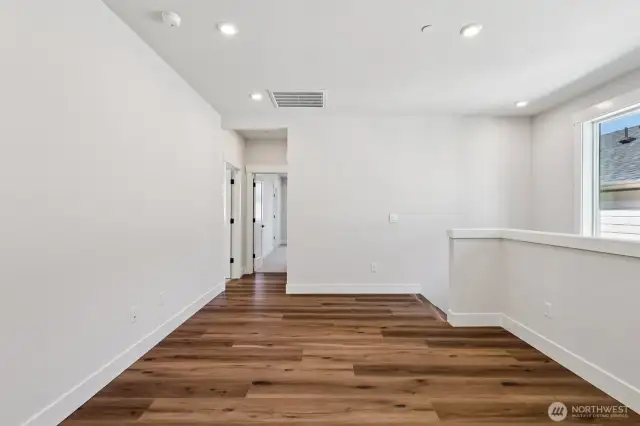 Loft area looking towards entry to the primary bedroom