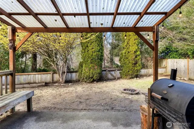 Covered back patio