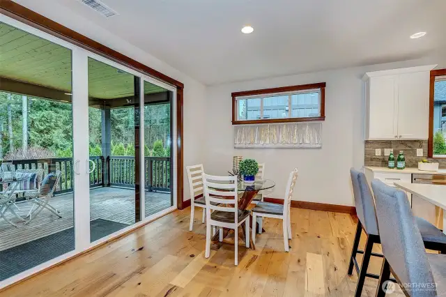 Large Double Sliding Door Leading To The Covered Back Deck