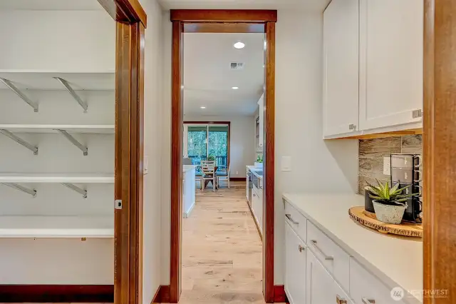 Butler's Pantry Includes Large Walk-In Pantry