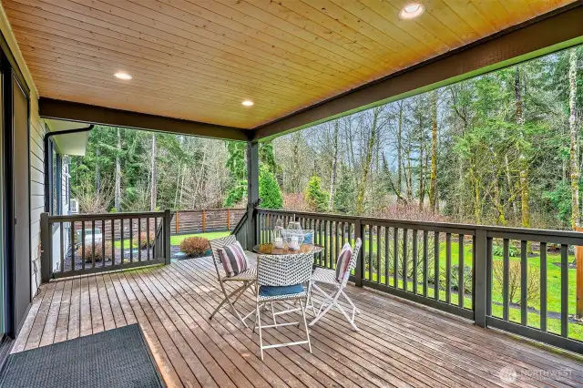 Large Covered Cedar Deck