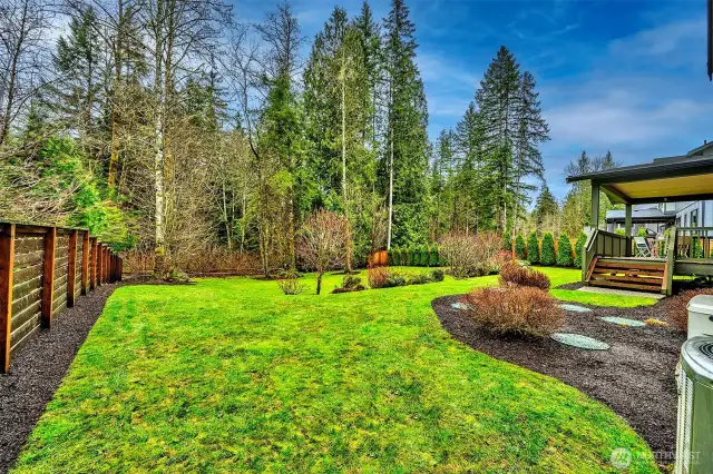 Partially Fenced Backyard