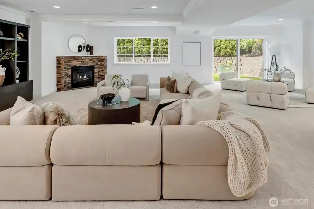 Expansive 1600 square feet of entertaining and gathering space with high ceilings, full bar, private wine cellar and more!
