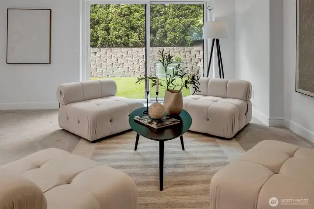 Expansive 1600 square feet of entertaining and gathering space with high ceilings, full bar, private wine cellar and more!