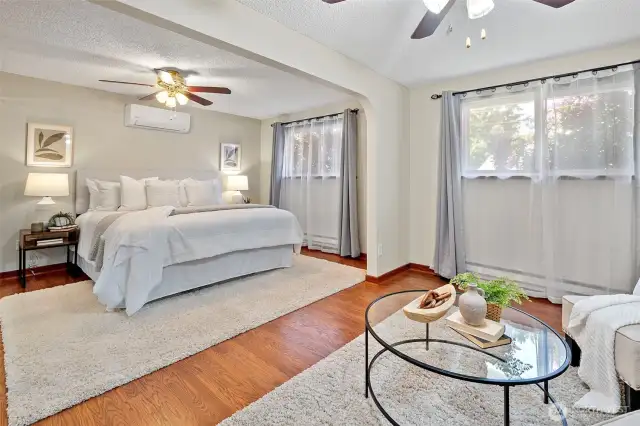 Primary suite - oversized as it was originally 2 bedrooms that has now been turned into 1!