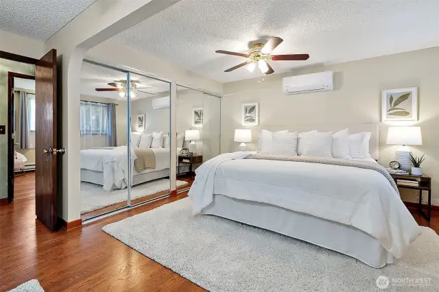Two closets is quite convenient.