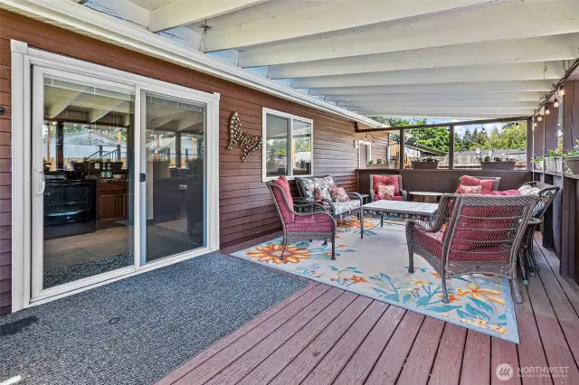Trex decking - easy to care for.