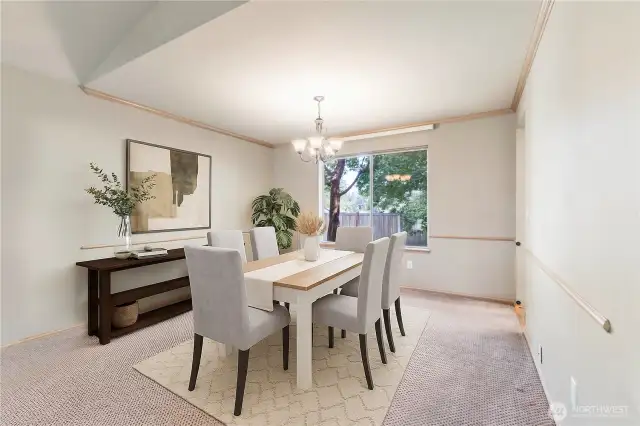 Dinning room, virtually staged