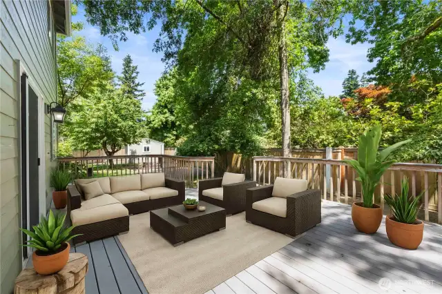 Back deck, virtually staged