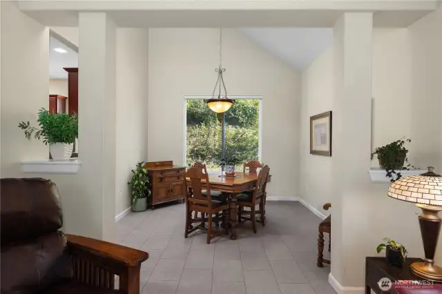 Large Dining Room, perfectly situated between Living Room and Kitchen
