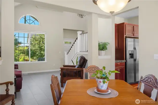 View from Dining Room looking back toward the Living Room. Windows in DR and LR provide lots of natural light.