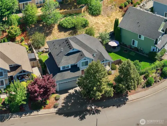 Aerial view of front of home.
