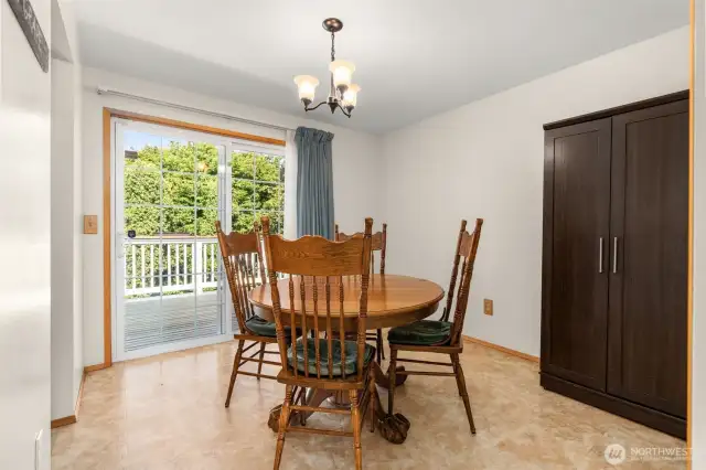 Dining room leads out to fantastic entertainment deck