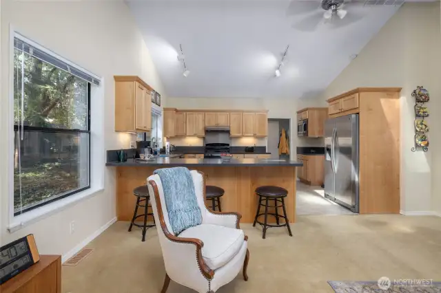 Living room and kitchen