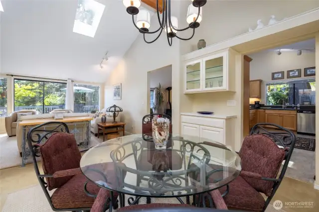 Dining room is connect to the kitchen and great room